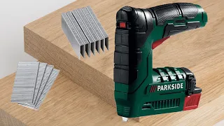 Parkside Cordless Nailer/Stapler PAT 4 C3 Unboxing Testing