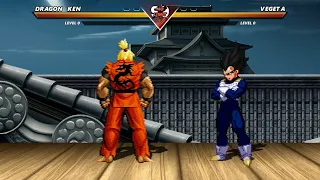 DRAGON KEN vs VEGETA - Highest Level Incredible Epic Fight!