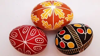 🌻 РОСЛИНИ НА ПИСАНКАХ МАЙСТЕР-КЛАС Symbols of plants on eggs pysanky  роспись яйца