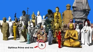 37 Tallest Statues in the World Height and Size Comparison 3D