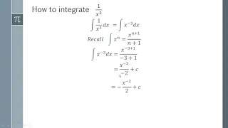 How to integrate 1/x^3