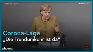 Regierungserklärung von Angela Merkel zur Bewältigung der COVID-19-Pandemie am 11.02.21