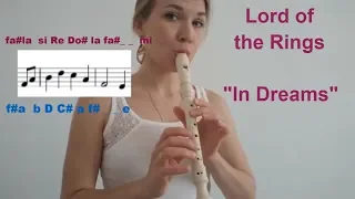 Lord of the Rings - In Dreams - Recorder tutorial + Sheet music