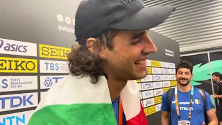 Gianmarco Tamberi After Winning High Jump Gold At The 2023 World Athletics Championships For Italy