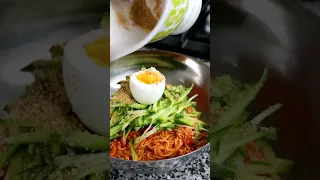 Korean spicy mixed noodles (Bibim-guksu: 비빔국수)#recipe #cooking #noodles
