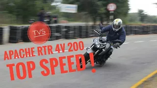 TVS Apache 4v 200 - Top Speed Test