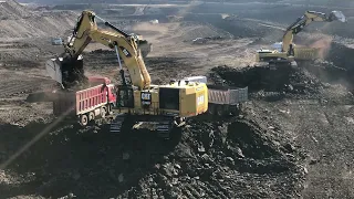 Caterpillar 6015B & Caterpillar 385C Excavators Loading Trucks - Sotiriadis/Labrianidis Mining Works