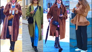 How Italians Chic dress in November | Autumn Street Style | Fashion outfit ideas in Milan