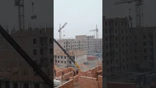 Construction process in Fargona Eco City. Фаргона эко шахарда курилиш жараёни