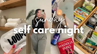 SUNDAY SELF CARE ROUTINE | skincare, bubble bath, reading | aesthetic vlog