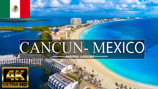 FLYING OVER CANCUN-MEXICO 4K UHD|Relaxing Music Along With Beautiful Nature Videos|SUPER HD 4K VIDEO