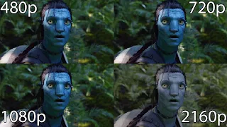 Avatar 480p vs 720p vs 1080p vs 2160p