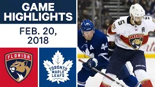 NHL Game Highlights | Panthers vs. Maple Leafs - Feb. 20, 2018