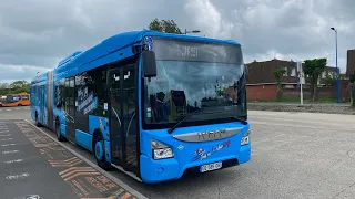 DK’BUS — Ligne N2 — Iveco Urbanway 18 Hybrid Gaz n* 906 — Start and Stop activer !