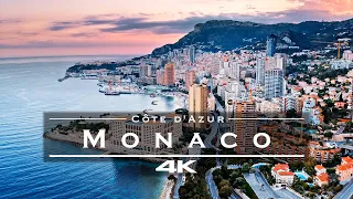 Monaco, Côte d'Azur 🇲🇨 - by drone [4K]