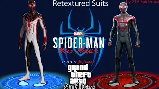 Miles Morales Classic and T.R.A.C.K Suit retextured for gta san andreas android