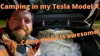 Camping In Tesla Model X - Topfit Model X Air Mattress Review