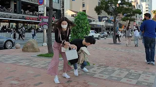 Bushman Prank " Funny Reaction " in south korea (part 2)