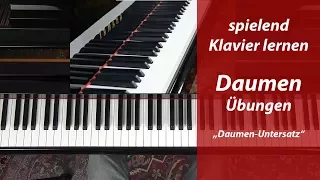 Klavier lernen – Übungen für den Daumen-Untersatz – So wird dein Daumen beweglich und geschmeidig