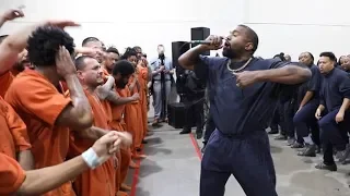 Kanye West performs in Houston jail with his Sunday Service choir
