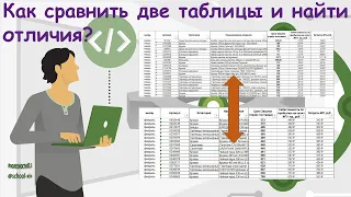 Как сравнить 2 таблицы Excel?