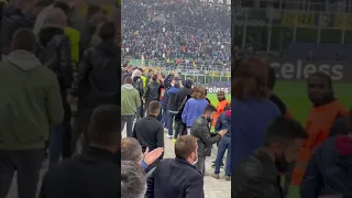 Vidal celebration, Inter Milan vs FC Sheriff, from stadium