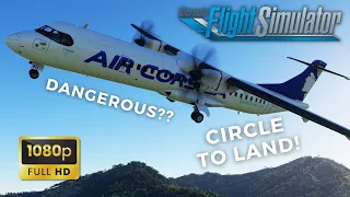 CHALLENGING Landing in CALVI | Air Corsica ATR72-600 | Microsoft Flight Simulator 2020