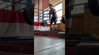 500 Pound FAILED Double Overhand Deadlift  #strongman #shorts #deadlift