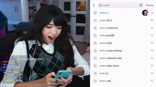 Emiru Searches Herself on TIK TOK