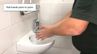 Handwashing using soap and water