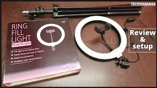 Ring fill light 26 Cm/10 inch review in Hindi|Ring light with stand under 1000|TechnoSangs