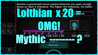 Lockboxes x20... Finally Got Lucky MYTHIC Reward OMG! Neverwinter Lothian p2w, daily key, gacha, rng