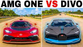 Forza Horizon 5 Drag Race | Mercedes AMG Project One Vs Bugatti Divo | Who Will Win ??