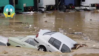Biteye ubwoba😱 Fearful hailstorm and flood hit Turkey and Spain/Phénomènes terribles
