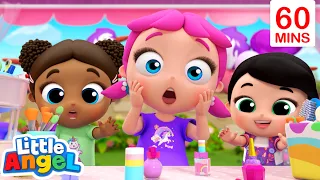 Jill's Extra Pink Birthday Spa Party! | Jill's Playtime | Little Angel Kids Songs & Nursery Rhymes