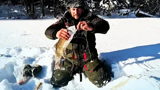 Зимняя рыбалка в тайге на ленка и хариуса. Новые приспособления на крупного ленка. Рыбалка в Сибири.