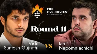 Round 11 | Vidit Gujrathi vs Ian Nepomniachtchi | FIDE Candidates 2024