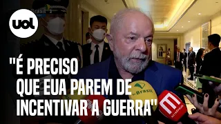 Lula: "É preciso que EUA parem de incentivar a guerra e comecem a falar em paz"