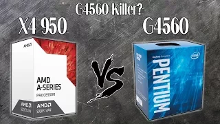 Athlon X4 950 OC @4.1 GHz Vs G4560 - Benchmark - Comparison.