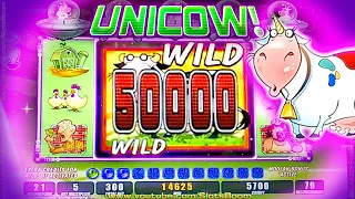 GOT THE UNICOW!!! MEGA BONUS - Invaders Attack From the Planet Moolah - SLOTS IN CASINO