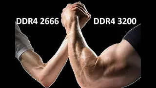RAM Speed vs Timing Частота или Тайминги DDR4 2666 optimized vs 3200 default i7 8700K GTX 1080