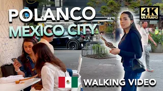 POLANCO Walking Tour 🚶‍♂️ | Mexico's LUXURY Neighborhoods 💎 | 4K Exploration 🌆