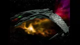 Romulan Warbird Valdore assisting the USS Enterprise