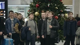 Предрождественнский перфоманс в Пулково / Christmas eve perfomance in Pulkovo Airport