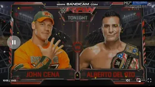 JOHN CENA VS ALBERTO DEL RİO RAW DECEMBER 28 2015 MATCH CARD