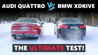 Audi Quattro VS BMW XDrive VS Jaguar AWD - The Ultimate Test on Snow! ❄️