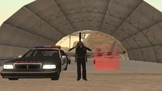 Officer Carl Johnson completes the mission Black Project - Airstrip mission 4 - GTA San Andreas
