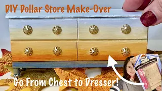 DIY Dollar-TREE Miniature Furniture Make-Over, From Chest to Dresser!