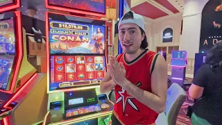 Ripping The Caesars Palace Conan Slot Machine!