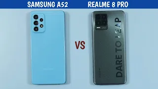 Samsung A52 vs Realme 8 Pro Speed Test & Camera Comparison